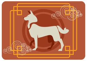 Ano novo chinês do vetor do cão