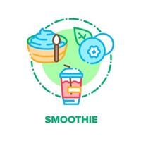 smoothie bebida conceito vetorial cor ilustração plana vetor