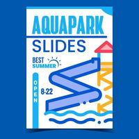 vetor de pôster promocional criativo de slides do parque aquático