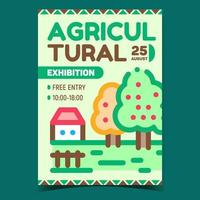 vetor de banner de publicidade de exposição agrícola