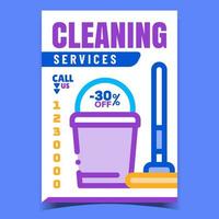 vetor de banner de anúncio criativo de serviço de limpeza