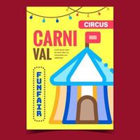 vetor de banner de publicidade criativa de circo de carnaval