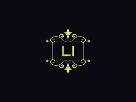 vetor de logotipo li simples, logotipo de luxo li inicial