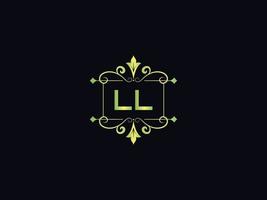 vetor de logotipo ll simples, logotipo de luxo inicial ll