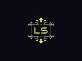 vetor de logotipo ls simples, logotipo inicial de luxo ls