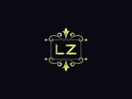 vetor de logotipo lz simples, logotipo inicial de luxo lz