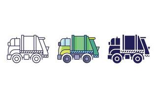 ícone do caminhão de lixo vetor