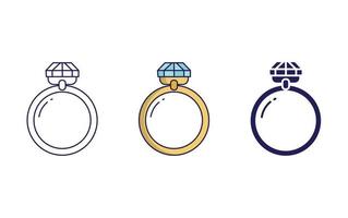 ícone de anel de luxo vetor
