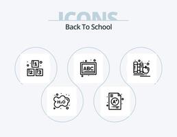 de volta ao design de ícones do pacote de ícones de linha 5 da escola. Educação. de volta à escola. de volta à escola. escola. prédio vetor