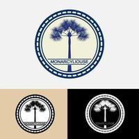 design de logotipo de palmeira para empresa vetor