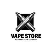 logotipo do vapor. modelo de design de logotipo de fumar cigarros eletrônicos vetor