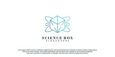 caixa de ciência com ilustração de ícone vetorial de design de conceito criativo exclusivo vetor