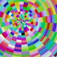 círculo de vidro mosaico abstrato com cores exuberantes vetor