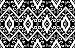 padrões ikat antigos luxuosos reais. estilo retrô vintage geométrico étnico tribal. tecido têxtil ikat sem costura padrão. indiano africano asiático navajo asteca ikat abstrato preto e branco. vetor