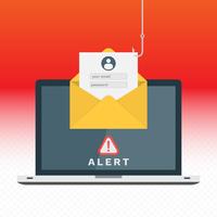 phishing por e-mail spoofing internet conceito ilustração vetor