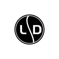 design de logotipo de carta ld.ld design de logotipo de carta inicial criativa ld. ld conceito de logotipo de carta de iniciais criativas. vetor