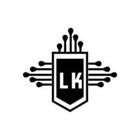 design de logotipo de carta lk.lk design de logotipo de carta inicial criativa lk. lk conceito criativo do logotipo da carta inicial. vetor