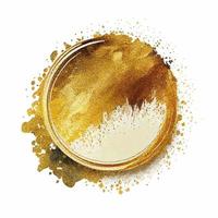 respingo de tinta glitter dourado isolado vetor