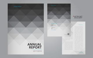 Relatório anual Modelo de design plano geométrico elegante