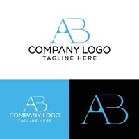 letra inicial ab design de logotipo monograma criativo sinal moderno símbolo ícone vetor