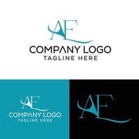 letra inicial ae design de logotipo monograma criativo sinal moderno símbolo ícone vetor
