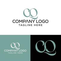 letra inicial cq design de logotipo monograma criativo sinal moderno símbolo ícone vetor