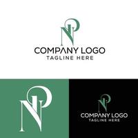 letra inicial np design de logotipo monograma criativo sinal moderno símbolo ícone vetor