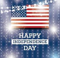 4 de julho dia da independência nacional dos estados unidos. vetor