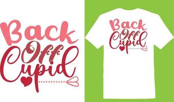 camiseta back off cupido dia dos namorados vetor