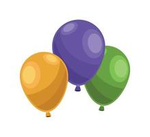 balões hélio flutuando vetor