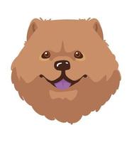 cachorro chow chow mascote vetor