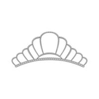 ilustração em vetor de desenhos animados de coroa de tiara de joias
