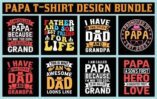 pacote de design de camiseta do dia dos pais vetor