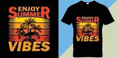 design de camiseta de temporada de verão. vetor