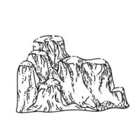 desenho de paisagem de montanha vetor desenhado à mão