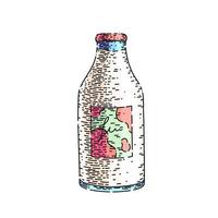 desenho de garrafa de leite vetor desenhado à mão