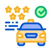 ilustração em vetor ícone on-line de classificação de serviço de táxi