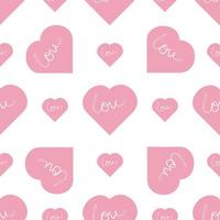 cartão de felicitações. fundo de arte abstrata. formas de coração vetor rosa em belo estilo em fundo branco.