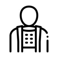 cinto ortopédico para ícone de vetor de suporte para as costas da coluna