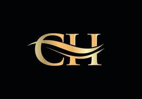 design moderno de logotipo ch para negócios e identidade da empresa. carta ch criativa com conceito de luxo. vetor