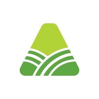 letra um logotipo da agricultura. logotipo agro farm baseado no alfabeto para padaria, pão, bolo, café, pastelaria, identidade comercial de indústrias domésticas vetor