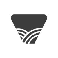 logotipo da agricultura no conceito de letra v. logotipo da fazenda baseado no alfabeto para padaria, pão, pastelaria, identidade comercial de indústrias domésticas vetor