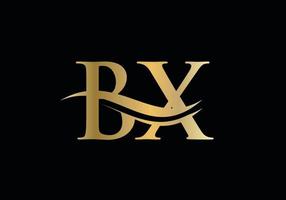 vetor de design de logotipo de letra bx de monograma. design de logotipo de letra bx com moda moderna