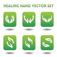 Ícones de vetor de mãos curadoras