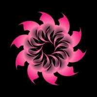 ornamento fractal floral rosa vetor