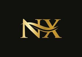 nx logotipo vinculado para negócios e identidade da empresa. vetor de logotipo de carta criativa nx