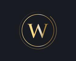 logotipo da letra w para símbolo de luxo, sinal elegante e estiloso