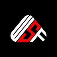 design criativo do logotipo da carta wsf com gráfico vetorial, logotipo simples e moderno wsf. vetor