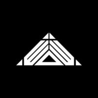 design criativo do logotipo da carta uau com gráfico vetorial, logotipo simples e moderno. vetor