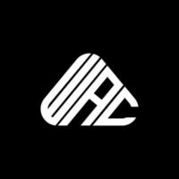 design criativo do logotipo da carta wac com gráfico vetorial, logotipo simples e moderno wac. vetor